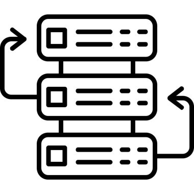 Sunucu. Web simgesi basit illüstrasyon