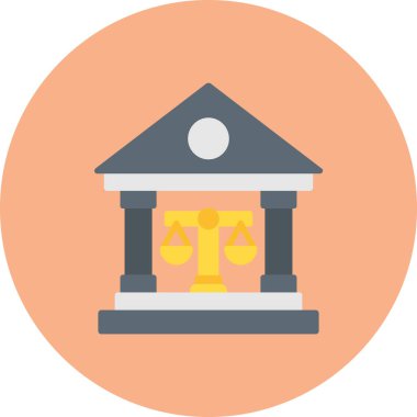 Bina. Web simgesi basit illüstrasyon