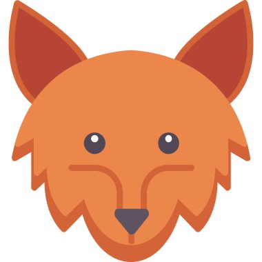 Tilki simgesi vektör illüstrasyonu