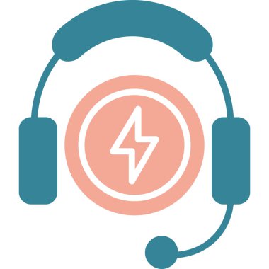 Kulaklık. Web simgesi basit illüstrasyon