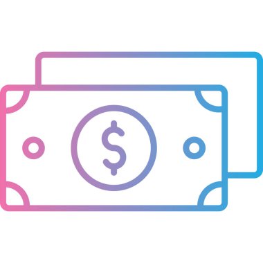 Bill Doları izole simgesi