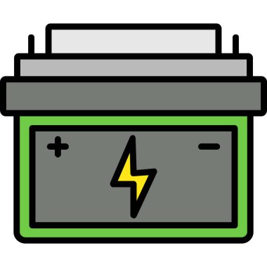 pil simgesi, vektör illüstrasyonu