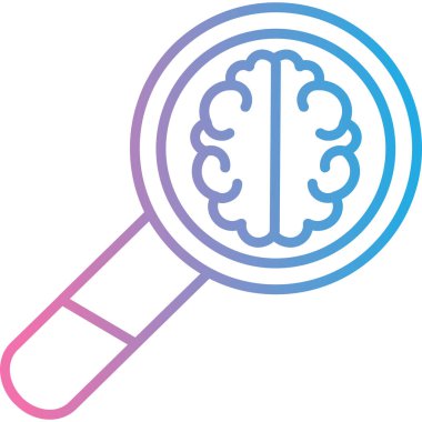 İnsan beyni. Web simgesi basit illüstrasyon