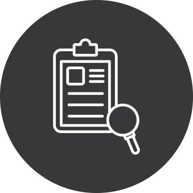 Belge simgesi olan pano. vektör illüstrasyonu