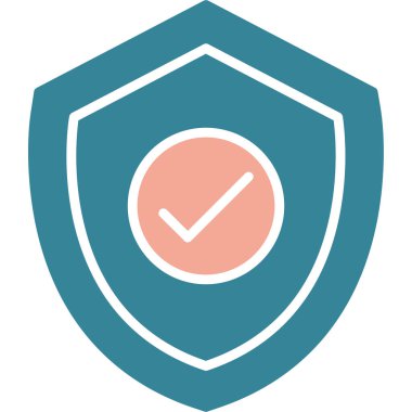 kalkan düz vektör simgesi