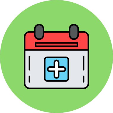 Takvim simgesi vektör illüstrasyonu