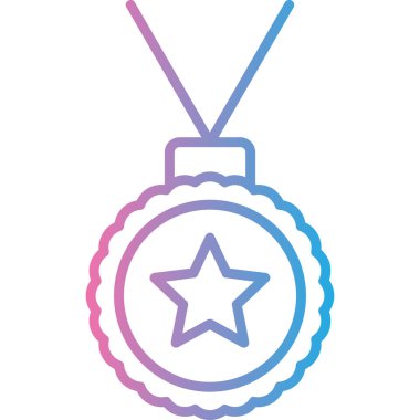 Bir yıldız simgesinin vektör illüstrasyonu