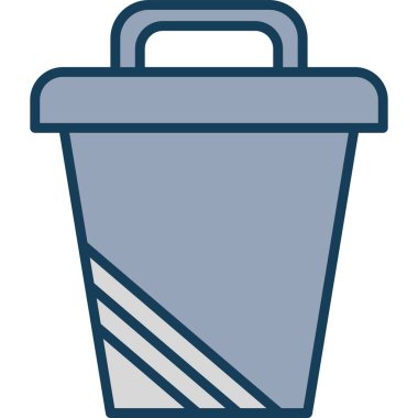 Çöp kutusu vektör simgesi düzenlenebilir vuruşu