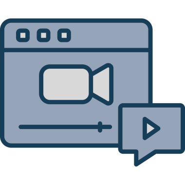 Web simgesi, televizyonun vektör illüstrasyonu