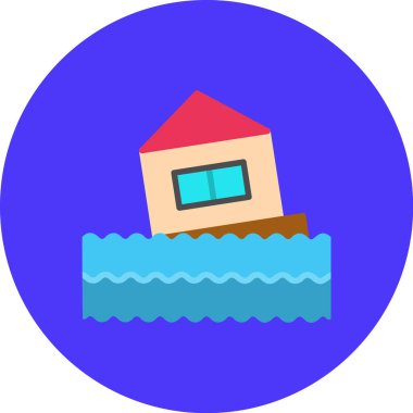 Bina. Web simgesi basit illüstrasyon