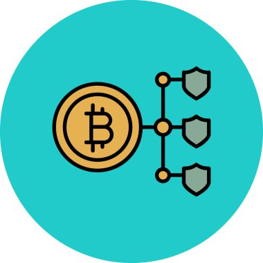 Bitcoin modern simgesinin vektör illüstrasyonu