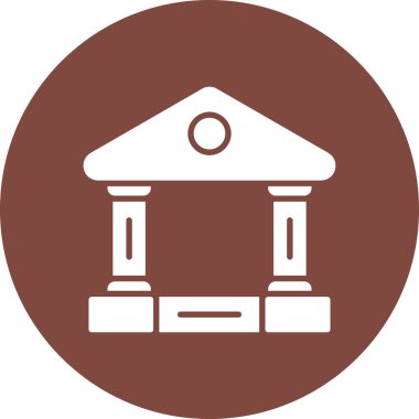 Banka. Web simgesi basit illüstrasyon