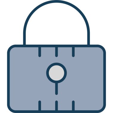 Kilit simgesi modayı düz biçimli izole edilmiş arkaplan vektörü resimlemesiName