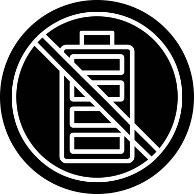 Pil, pil, pil olmadan vektör simgesi