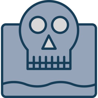 Kafatası. Web simgesi basit illüstrasyon