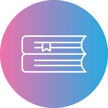 Bir kitap simgesinin vektör illüstrasyonu