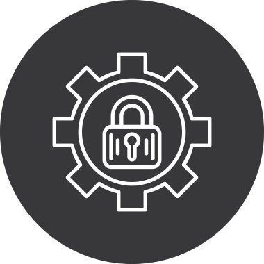 asma kilit ikon vektör çizimi