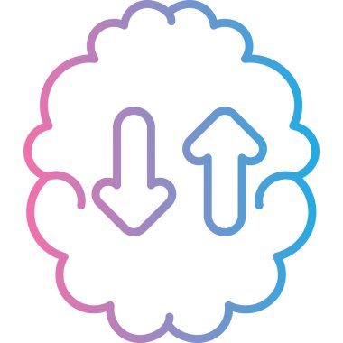 Bulut. Web simgesi basit illüstrasyon