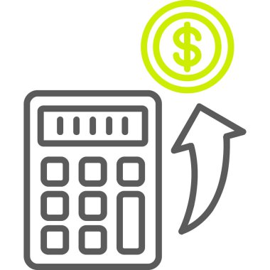 Hesap makinesi simgesi olan dolar hesap makinesi.