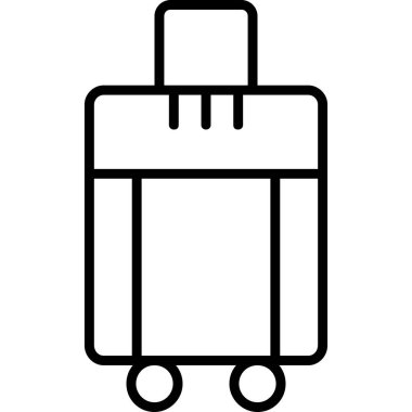 bavul ikonu vektör illüstrasyonu