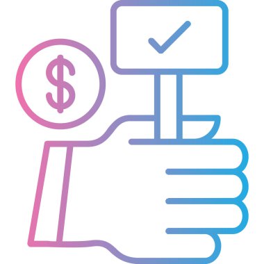 Dolar. Web simgesi basit illüstrasyon