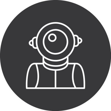 Moda Biçimli Uzaylı Simgesi İzole Arkaplan