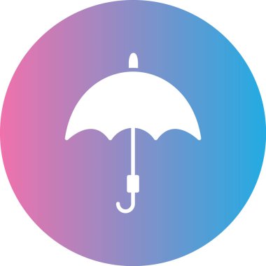 Şemsiye. Web simgesi basit illüstrasyon