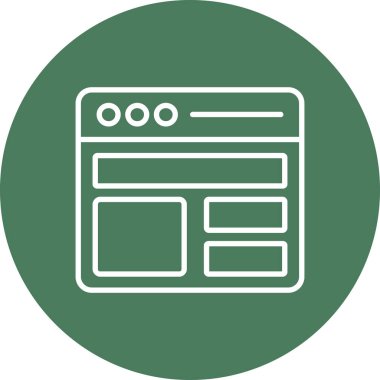 Web sitesi simgesi, vektör illüstrasyonu