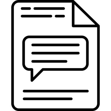 konuşma balonu simgesi, özet vektörü