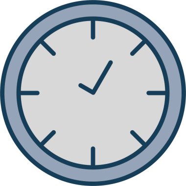 Saat. Web simgesi basit illüstrasyon