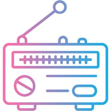 Radyo vektör illüstrasyonu, modern simge