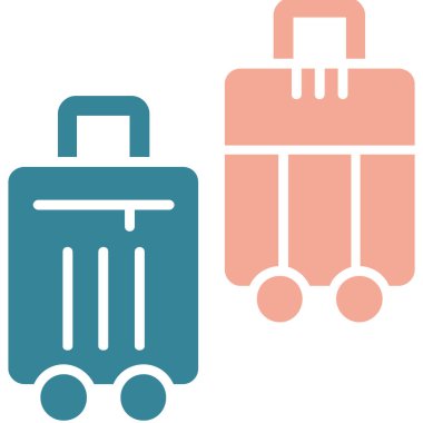 bagaj. Web simgesi basit illüstrasyon