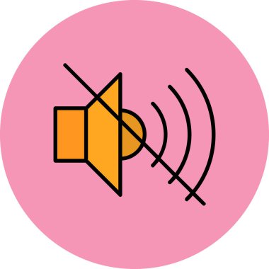 Hoparlör simgesinin vektör illüstrasyonu