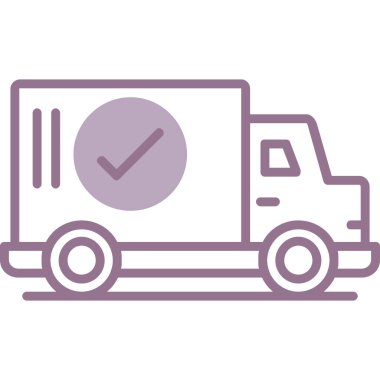 dağıtım kamyonu vektör simgesi kolayca değiştirebilir ya da düzenleyebilir