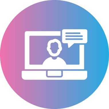 Dizüstü bilgisayar simgesinin vektör çizimi