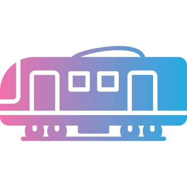 tren ikonu vektörü. İnce çizgi işareti. izole edilmiş sınır sembolü çizimi