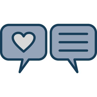 Sohbet simgesi vektör illüstrasyonu