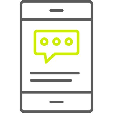 Sohbet simgesi vektör illüstrasyonu