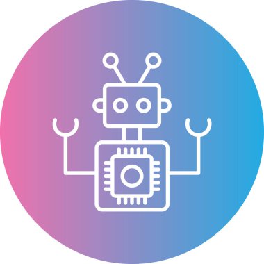 Robot simgesinin vektör illüstrasyonu