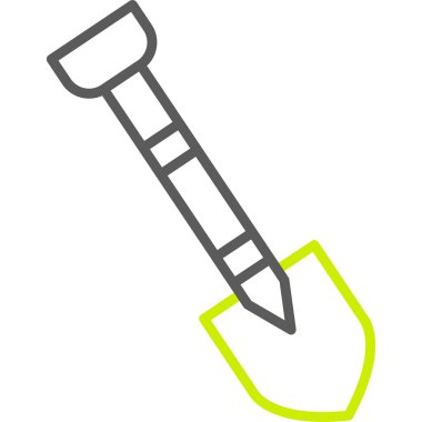 Beyaz arkaplanda izole edilmiş modaya uygun düz biçimli balta simgesi.