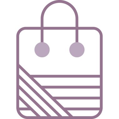 Alışveriş poşeti simgesi, satır biçimi