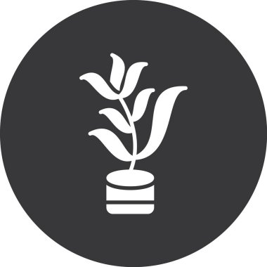 Bitki simgesinin vektör illüstrasyonu