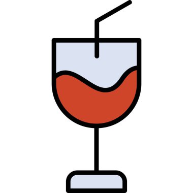 Kokteyl içki kutsal kişilerin resmi, vektör çizim