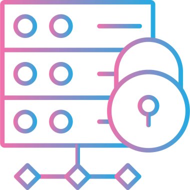 sunucu simgesi, vektör illüstrasyonu basit tasarım