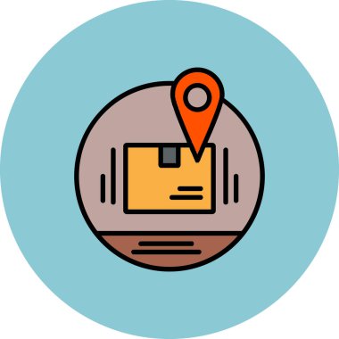 konum simgesi. Web için konum pin vektör simgelerinin basit illüstrasyonu