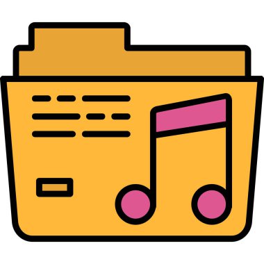 belge müzik simgesi, vektör illüstrasyonu