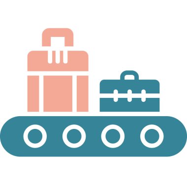 bagaj. Web simgesi basit illüstrasyon