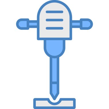 Mavi bir mikrofonun vektör çizimi