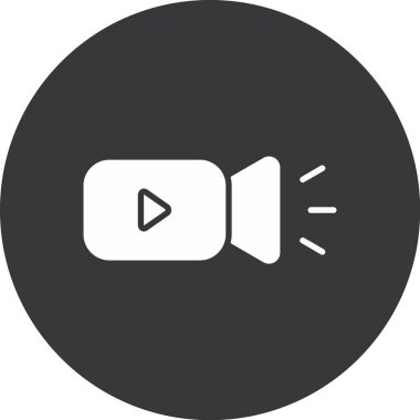 Video oynatıcı ikon vektör illüstrasyonu