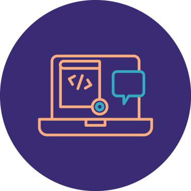 Bilgisayar. Web simgesi basit illüstrasyon